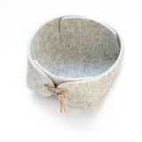 Small felt catch all – extra sturdy light grey wool felt