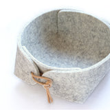 Small felt catch all – extra sturdy light grey wool felt
