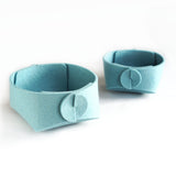 Two small felt container trays in Duck Egg Blue