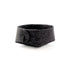 Small charcoal felt organizer with circle closure on front