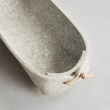 Remote Control Caddy - Light Grey Wool Felt
