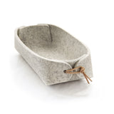 Remote Control Caddy - Light Grey Wool Felt