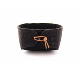 Small organizer — charcoal wool felt