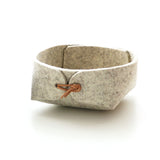 Small felt catch all – extra sturdy light grey wool felt